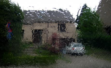 Tableau tracé à la goutte de pluie
